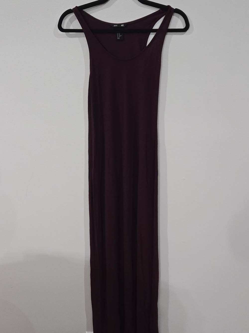 H&M Sz Xs Sleeveless Maxi Dress in Deep Plum